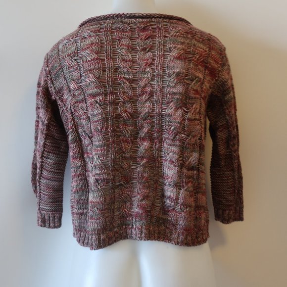COTTON BY AUTUMN CASHMERE CABLE KNIT SWEATER XS * - Picture 6 of 8